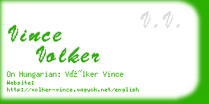 vince volker business card